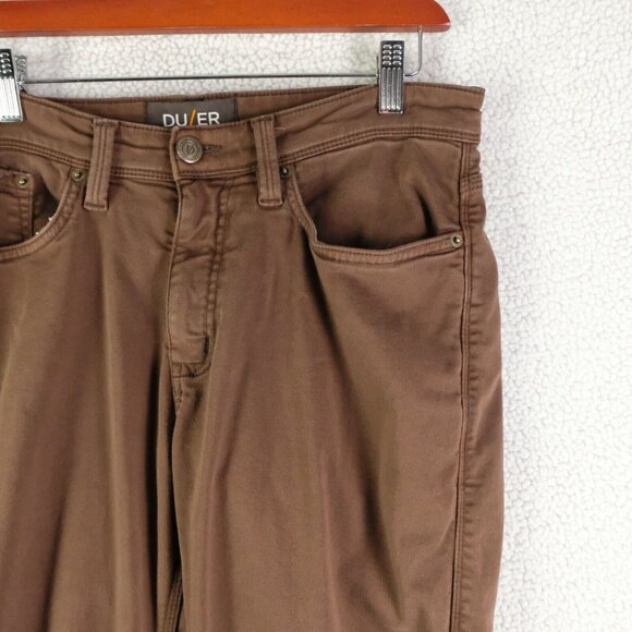 DUER Jeans Mens 32X34 Brown N2X Relaxed Tapered Performance Denim Stretch - Picture 2 of 14